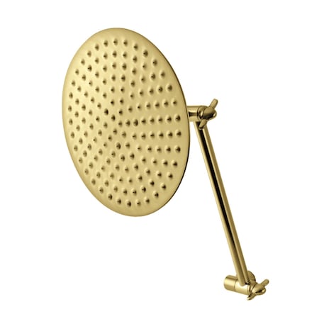 Showerscape K136K7 Shower Head with Adjustable Shower Arm, Brushed Brass K136K7